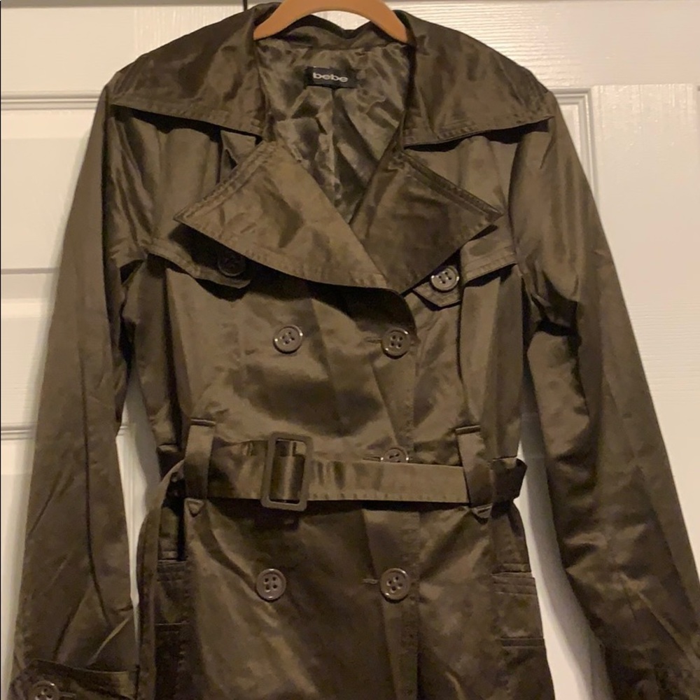 Bebe Satin trench coat